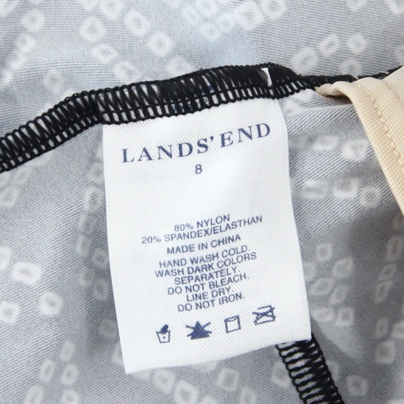 Lands' End Swimsuit sz 8 Women Tankini Top Underwire Swimming - Picture 7 of 7